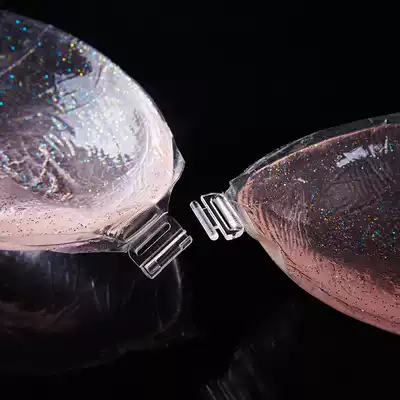Swimming hot spring waterproof small chest thickened invisible bra Bride photo wedding dress with silicone chest stickers female breast stickers transparent