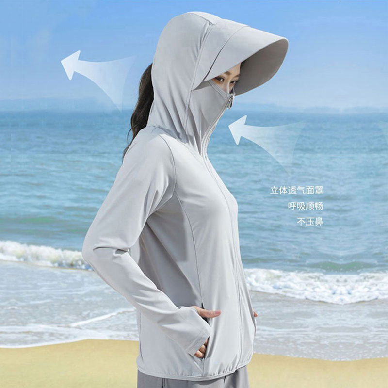 Ice Silk Professional Cycling Electric Bike Hooded Anti-Uv Sun Protection Clothing for Women 2026 New Summer Sun Protection Clothing Ice Silk Professional Cycling Electric Bike Hooded Anti-Uv Sun Protection Clothing for Women 2026 New Summer Sun Protection Clothing