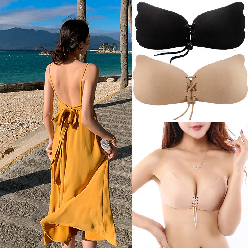 Invisible underwear Wedding dress special back beauty back thin women suitable for wearing wedding bra halter bra summer