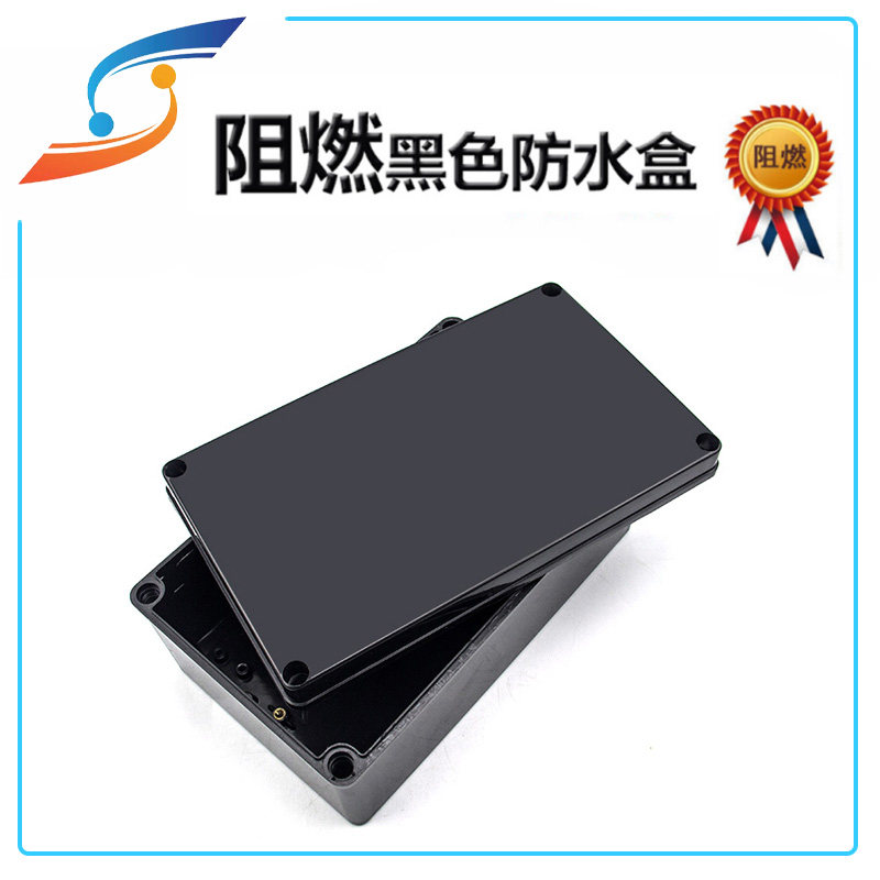 Indoor outer junction box waterproof 150 * 250 * 100mm Power sealing case black flame retardant ABS plastic rain proof box