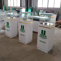 Exhibition cabinet products display cabinet Zhongdao cabinet tempered glass display cabinet wooden paint jewelry display cabinet spot