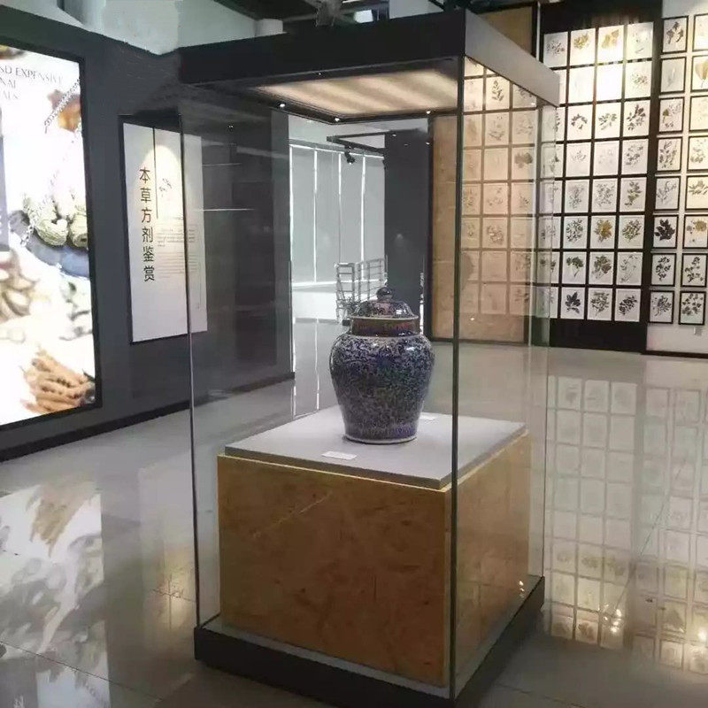 Antique display desk Exhibition hall cabinet Nakajima booth Glass display cabinet Antique display cabinet Product display cabinet customization