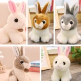 Реалистичный плюшевый кролик, милая игрушка, детская тряпичная кукла, белый кролик, подарок на день рождения