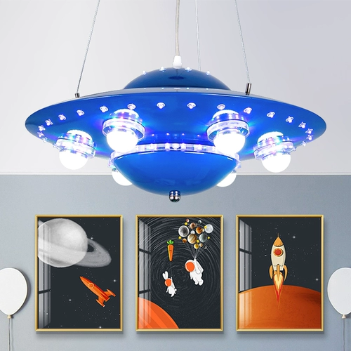 Люстра для детской комнаты для мальчиков, креативный космический комнатный светильник для спальни для раннего возраста