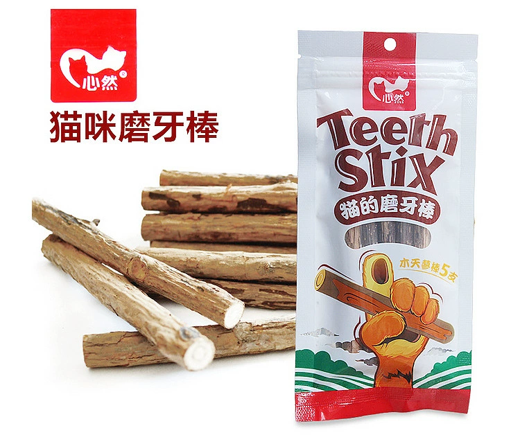 Cat Wood Tian Li Stick Cat Snacks Cat Cung cấp Cat Molar Stick Răng Mèo Mint Cat Bite Stick Amit Pet - Đồ ăn nhẹ cho mèo