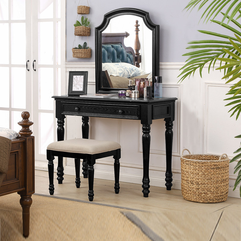 American dressing table is a must-have for the bedroom! modern and simple  small apartment black