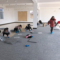  Office carpet splicing square Bedroom full paved with gray PVC carpet dirt-resistant floor mat Commercial whole floor tooling