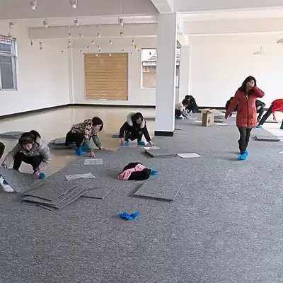 Office carpet splicing square bedroom full pasted gray pvc block carpet company floor mat commercial whole shop tooling