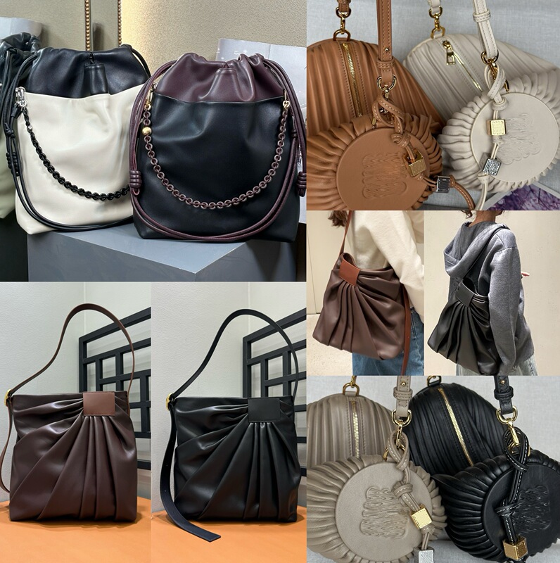 High-Quality Pleated Nappa Leather Draped Handbag Pillow Bag Single Shoulder Crossbody Bag for Women High-Quality Pleated Nappa Leather Draped Handbag Pillow Bag Single Shoulder Crossbody Bag for Women