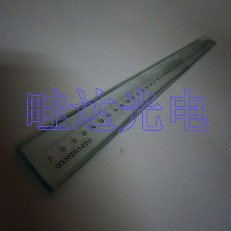 玻璃线纹尺200mm300mm400500mm分隔值为1MM精度0.001MM光刻玻璃尺