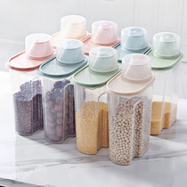 Grain storage box storage tank kitchen large transparent plastic sealed cans bean rice food dry goods storage tank