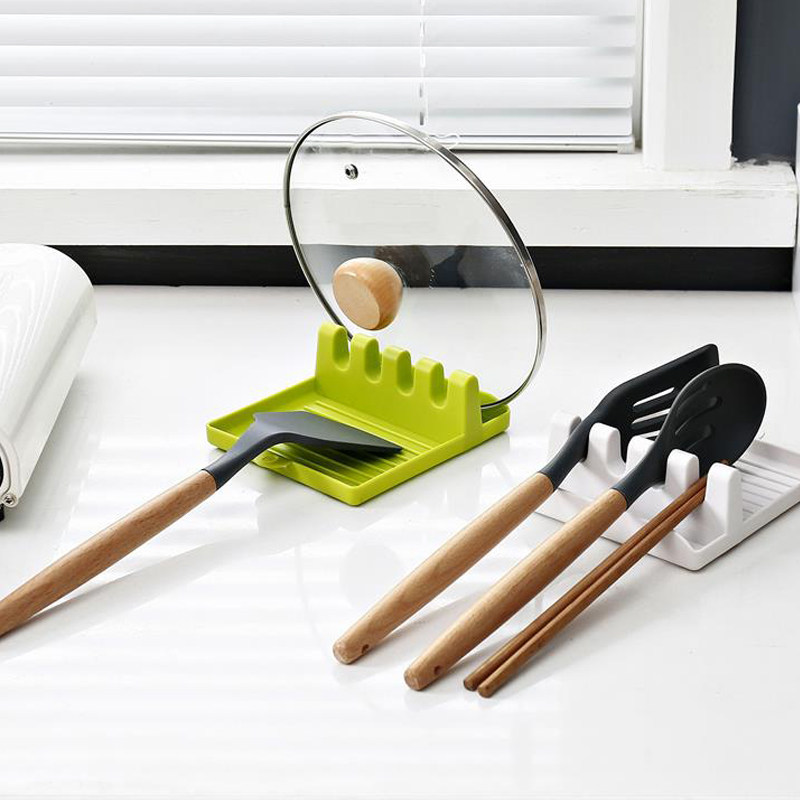 Kitchen Pan Shovel rack Multifunction Soup Spoon Cushion Home Spoon Chopsticks Shelving Cover Rack Cutlery Containing Base