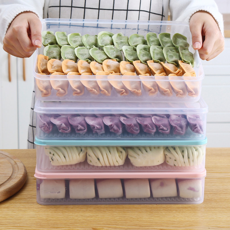Water dumplings Frozen Dumplings Home Fridge Refreshing box to put dumplings Frozen Box Multilayer Large Capacity No Grunge Tray
