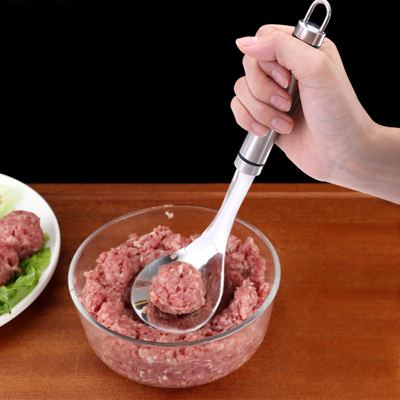 304 stainless steel meatballs maker to make pellet theorizer home squeeze balls Balls Fried Meat Round Spoon Kitchen Tools