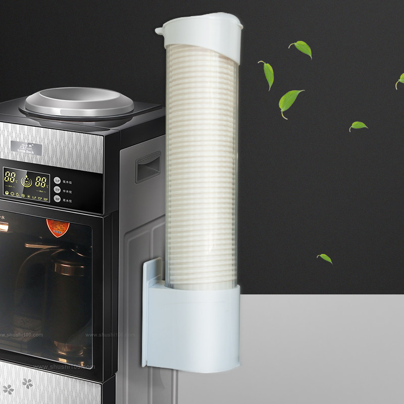 Disposable mug shelf Automatic cup holder wall-mounted drinking water dispenser Self-taking cupcake Depository shelf reverse hanging rack