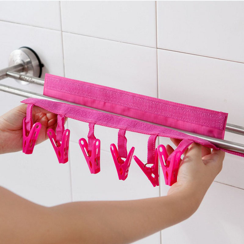 Portable cloth clothes hanger Folding Clothes Hanger Bathroom hanger Clothes Clips Travel for travel with you