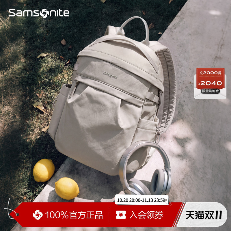 【New Product】Samsonite Backpack Large Capacity Lightweight Outdoor Casual Travel Commuting Bag Wk1