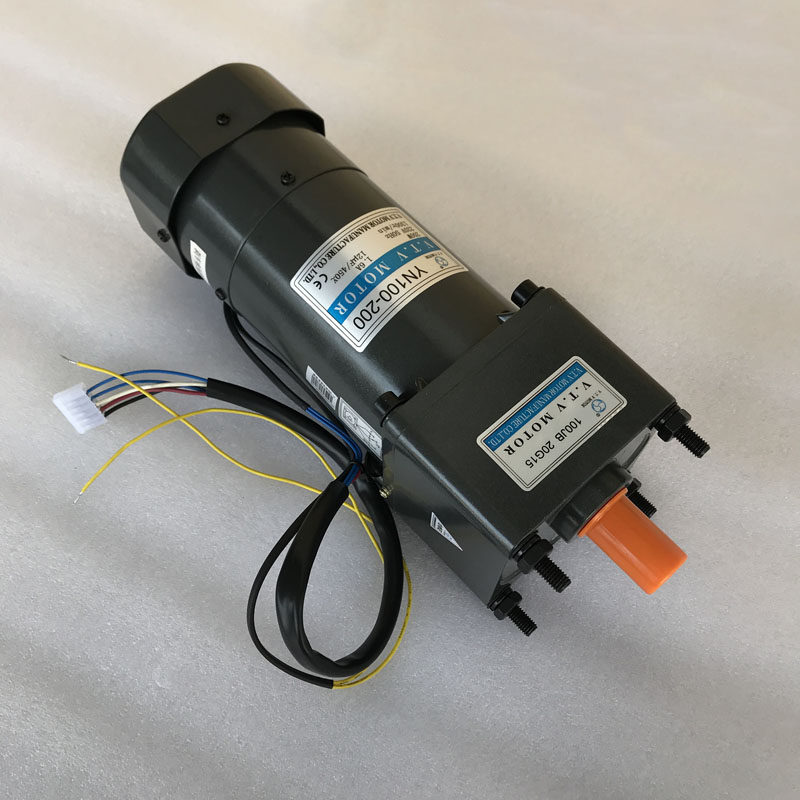 VTV gear reducer YN100-200CF 100JB20G15 speed control brake motor single phase gear motor