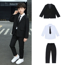 Handsome childrens suit small host flower girl boy British suit boys dress jacket piano performance suit