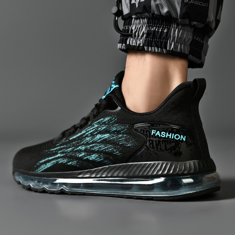 2023 spring new casual sports trendy shoes 45 large size 46 men's shoes 47 air cushion running flying mesh shoes 48 mesh surface
