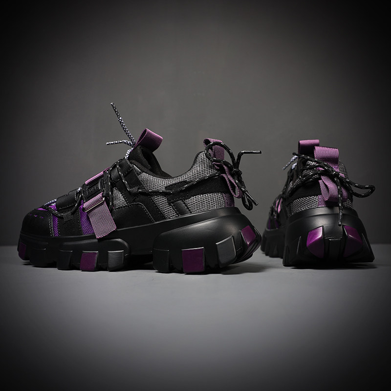 Daddy shoes male ins Korean version breathable street trend European standing board shoes functional wind black warrior sports trendy shoes