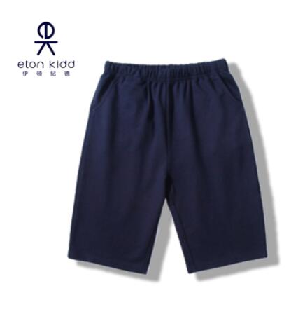 Eaton Gide college wind navy blue men and women summer elastic waist terry sports five-point pants shorts 11Y001