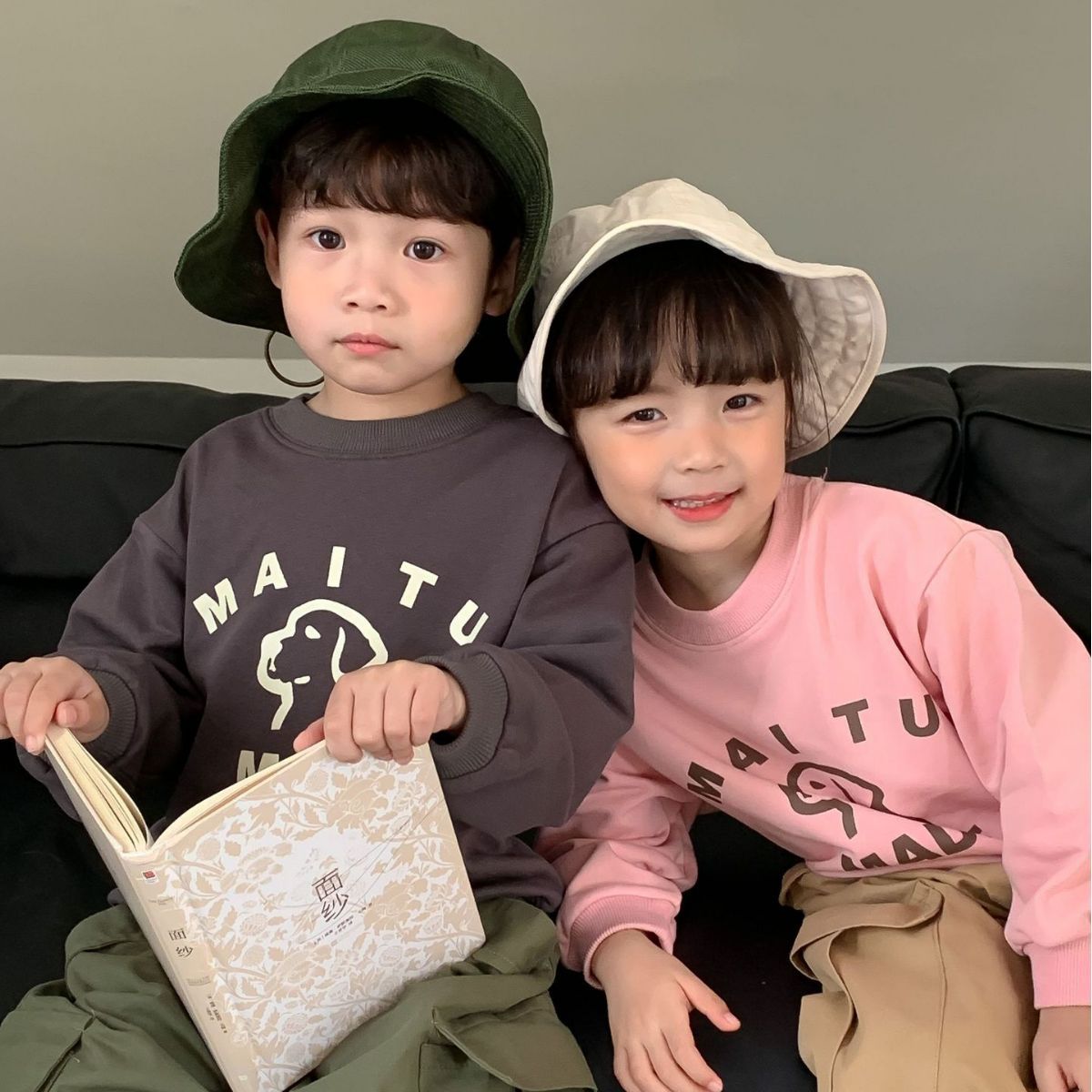 2023 new children's sweatshirt spring autumn style boy girl girl long sleeve headshirt baby Korean version cartoon fall blouses-Taobao