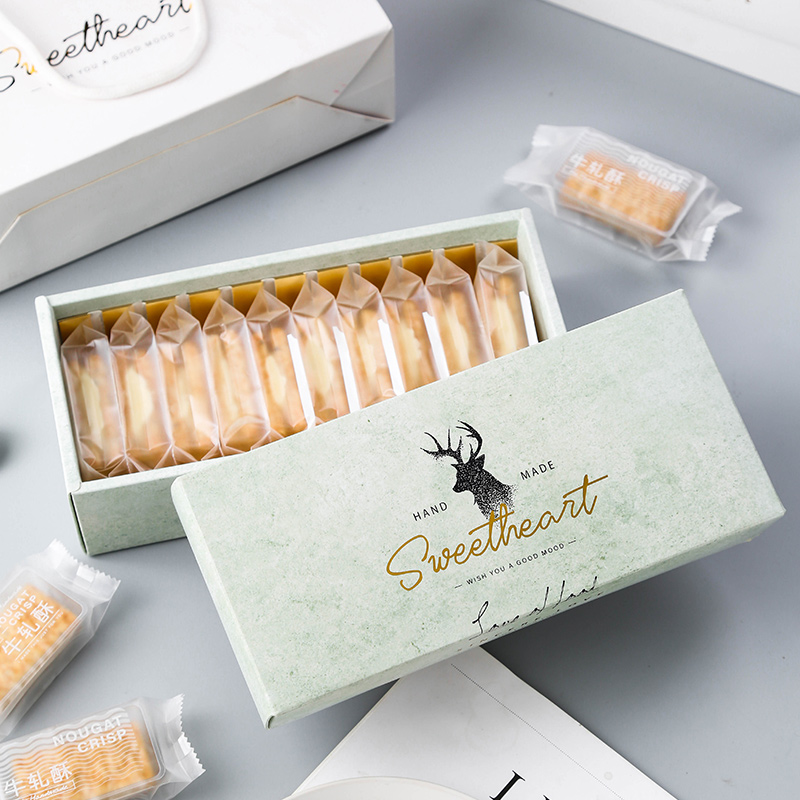 Square Crisp Bull Zcrisp Packaging Box Gift Box Gift Box Bags Bull Rolling Sugar Biscuit Snowflake Baking Machine Seal Bag