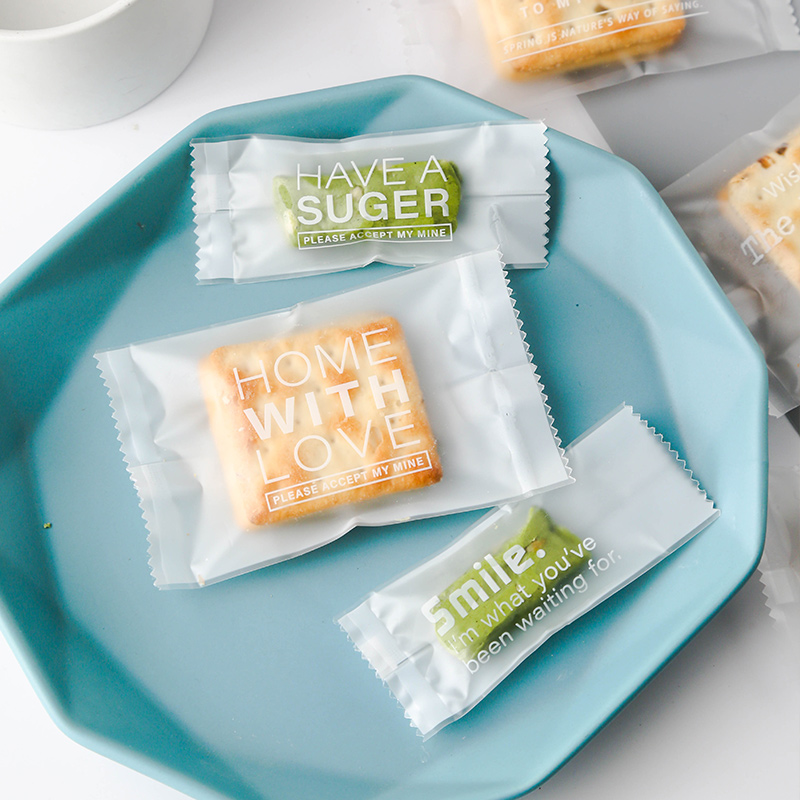 Nougat transparent thickened packaging bag snowflake crisp nougat cookie machine sealing bag candy paper bag candy wrapping paper