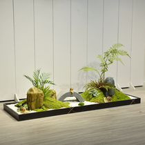 Indoor simulated green plant landscaping restaurant seat partitions fake plants bonsai ornaments aisle dry landscape decoration