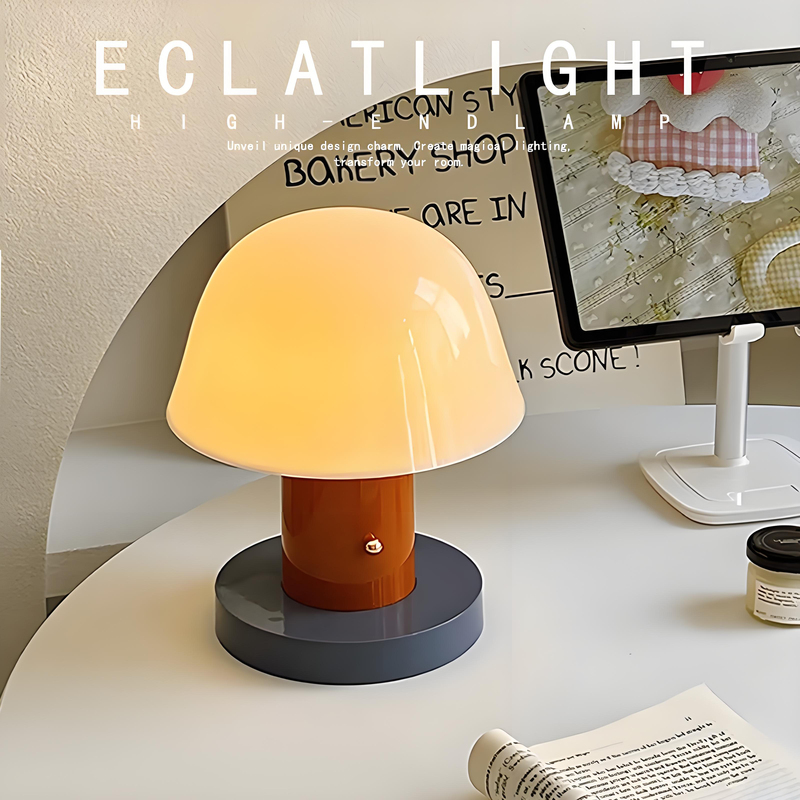 Setago Danish Mushroom Table Lamp Decorative Atmosphere Outdoor Camping Night Light Memphis Bedroom Bedside Lamp