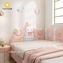 Tatami soft wall surround girl cute rabbit princess childrens room headboard back cushion anti-collision wall sticker baffle