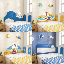 Childrens room tatami wall surrounded by soft bag cartoon Ultraman boy headboard back cushion anti-collision wall sticker self-adhesive
