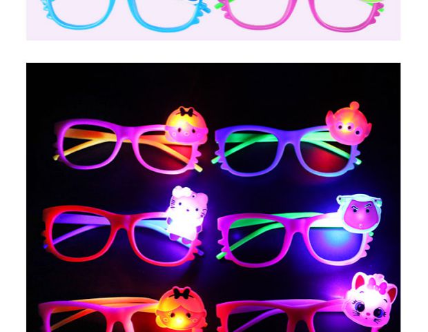 Mới trẻ em dạ quang LED kính hoạt hình kính khung Nghĩa trang trẻ em đồ chơi bán buôn chợ đêm cung cấp gian hàng - Kính khung kính mắt anna