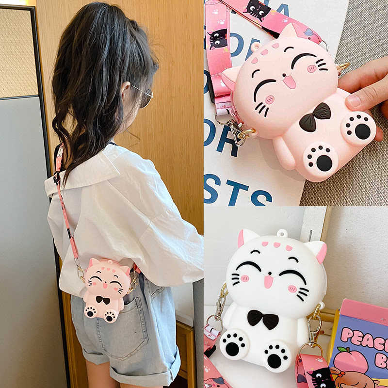 Child Packs Cute Girl Skew Satchel With Cartoon Single Shoulder Satchel Fashion Mini Baby Girl Princess Bag Tide