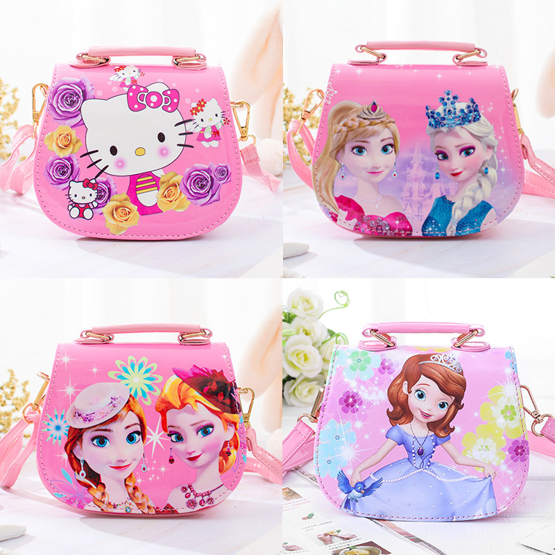 Net Red Children Bag Cute Girl Skew Satchel Fashion Princess Cartoon Small Bag Single Shoulder Carry-on Little Girl Satchel