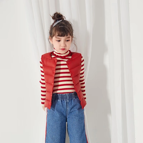 Жилет с пухом, подходит для подростков