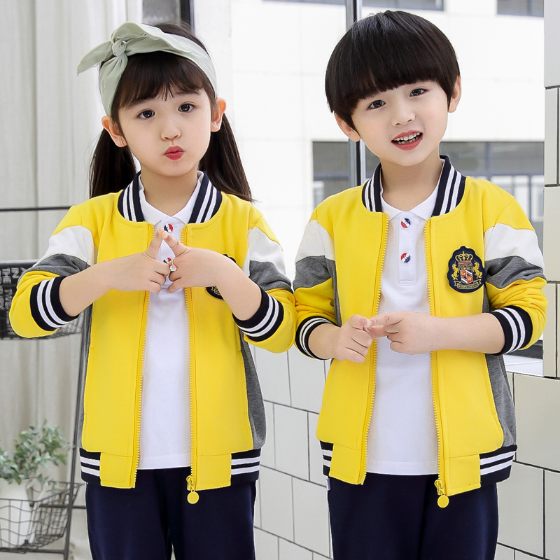 Custom Kindergarten Uniforms Spring and Autumn Suit Primary School Uniforms Children's Sportswear Baseball Uniform Cotton British Class Uniform