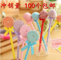 Cartoon ballpoint pen fashion cute lollipop ballpoint pen stationery prize Pen push small gift giveaway wholesale