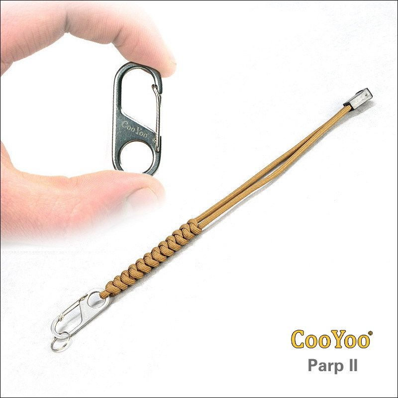 Cool Friends CooYoo Parp II key buckle flashlight rope hanging rope pure handmade knife rope knife pendant hanging buckle