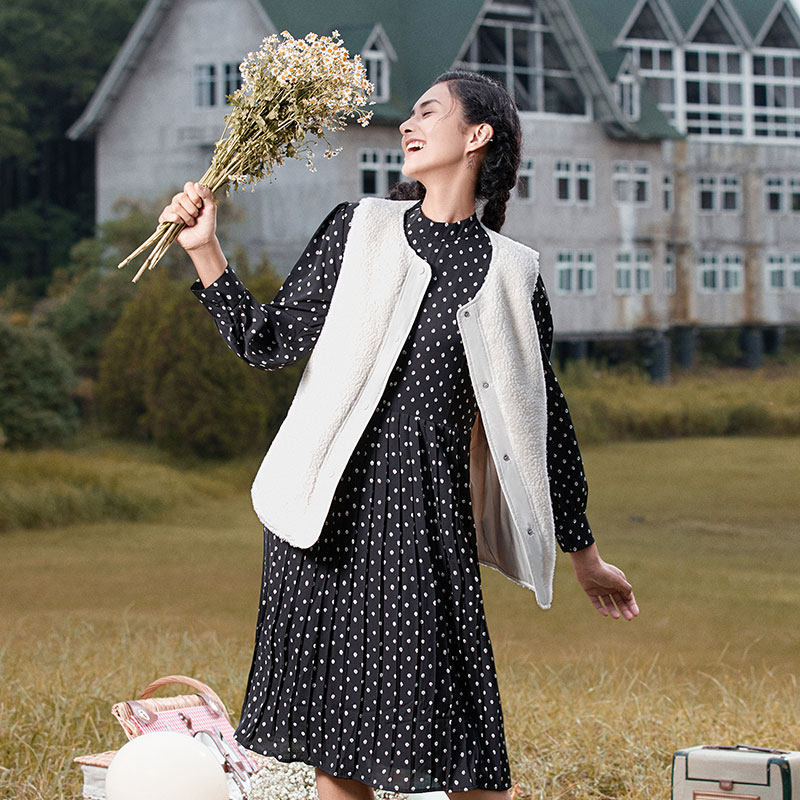 Nopoetry Lan Vest Lady 22 Autumn Winter New Imitation Lamb Fleece Warm And Breathable Thickened Loose two sides wearing waistcoat-Taobao