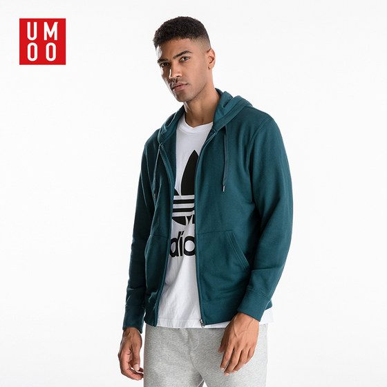 卫衣男士春季连帽衫拉链开衫棉休闲运动针织上衣春秋宽松长袖外套