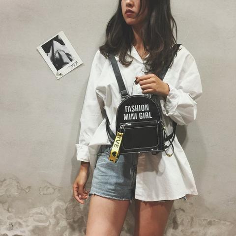 Ba lô trong suốt nữ Hàn Quốc phiên bản 2018 mới cho bé gái túi nhỏ thời trang đa dụng balo local brand đi học