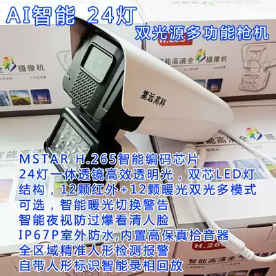 Songyuan Gaoke AI intelligent multi-light source infrared full-color surveillance camera humanoid recognition alert surveillance photography lens