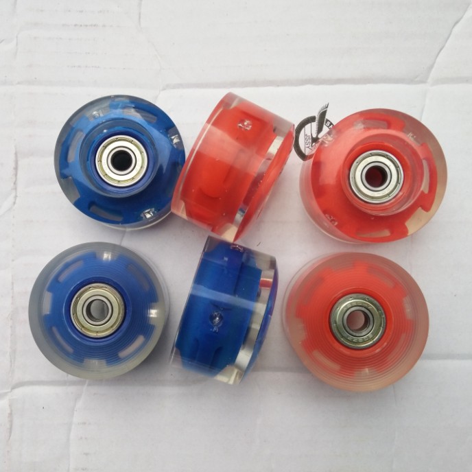 4 wheel skating plate wheel double rocker wheel Pu wheel wear-resistant silent