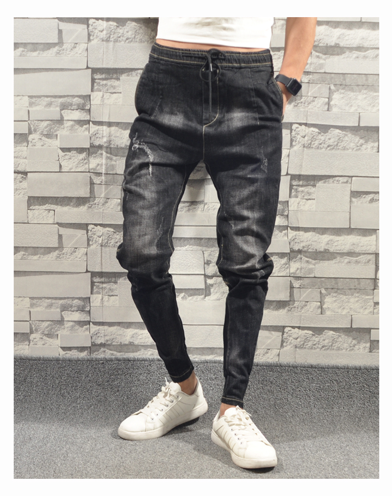 Bàn chân của chàng tâm linh, Slim, Hole, Jeans, Mạng xã hội, Đỏ, Đỏ, Mùa đông, Bút chì, Dày, Quần dài áo nam