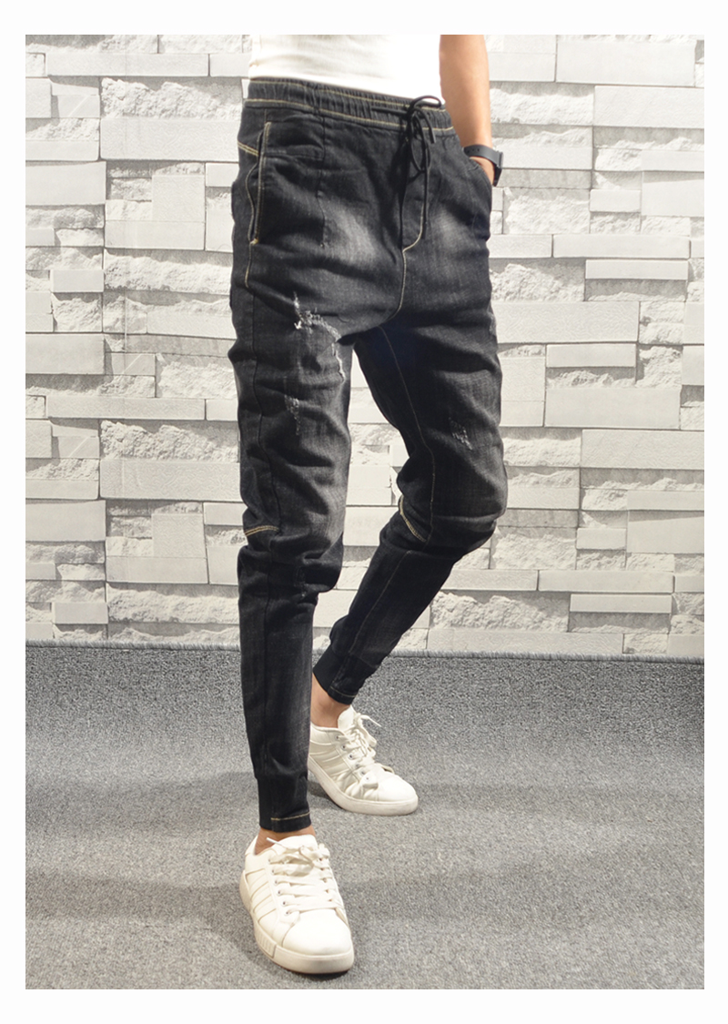 Bàn chân của chàng tâm linh, Slim, Hole, Jeans, Mạng xã hội, Đỏ, Đỏ, Mùa đông, Bút chì, Dày, Quần dài áo nam