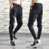 Mùa đông dày quần denim nam giản dị tinh thần đôi chân Slim Phiên bản Hàn Quốc của xu hướng quần harem bút chì skinny jeans nam Quần jean