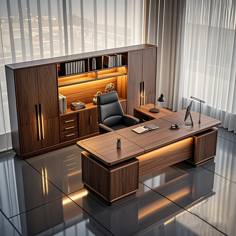 Simple Modern Song-Style Aesthetics Executive Desk Designer High-End Office Executive Desk President Office Furniture