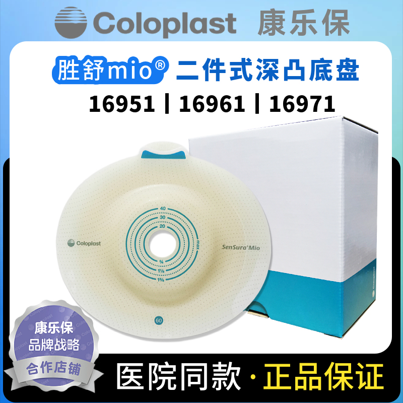 Coloplast Sensura Mio 16961 Two-Piece Snap-On Convex Ostomy Baseplate 16951 Deep Concave Retractable 16971